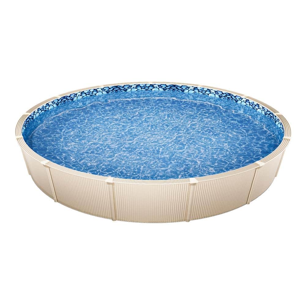24-ft Round Above-Ground Pool Liner Overlap Vinyl Standard Gauge, 48-54 in Wall Height, Steel-Sided Pools price history on PriceWatchPro