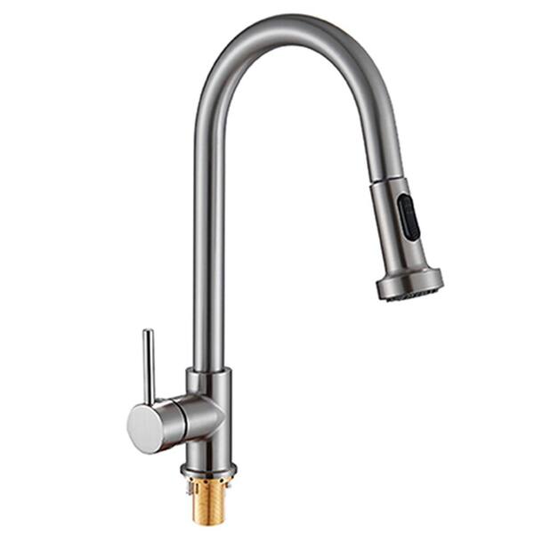 CASAINC Single-Handle Standard Kitchen Faucet with High Arc in Polished Chrome