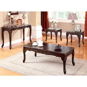 Bransonville 48 in. Dark Cherry Rectangle Wood Console Table