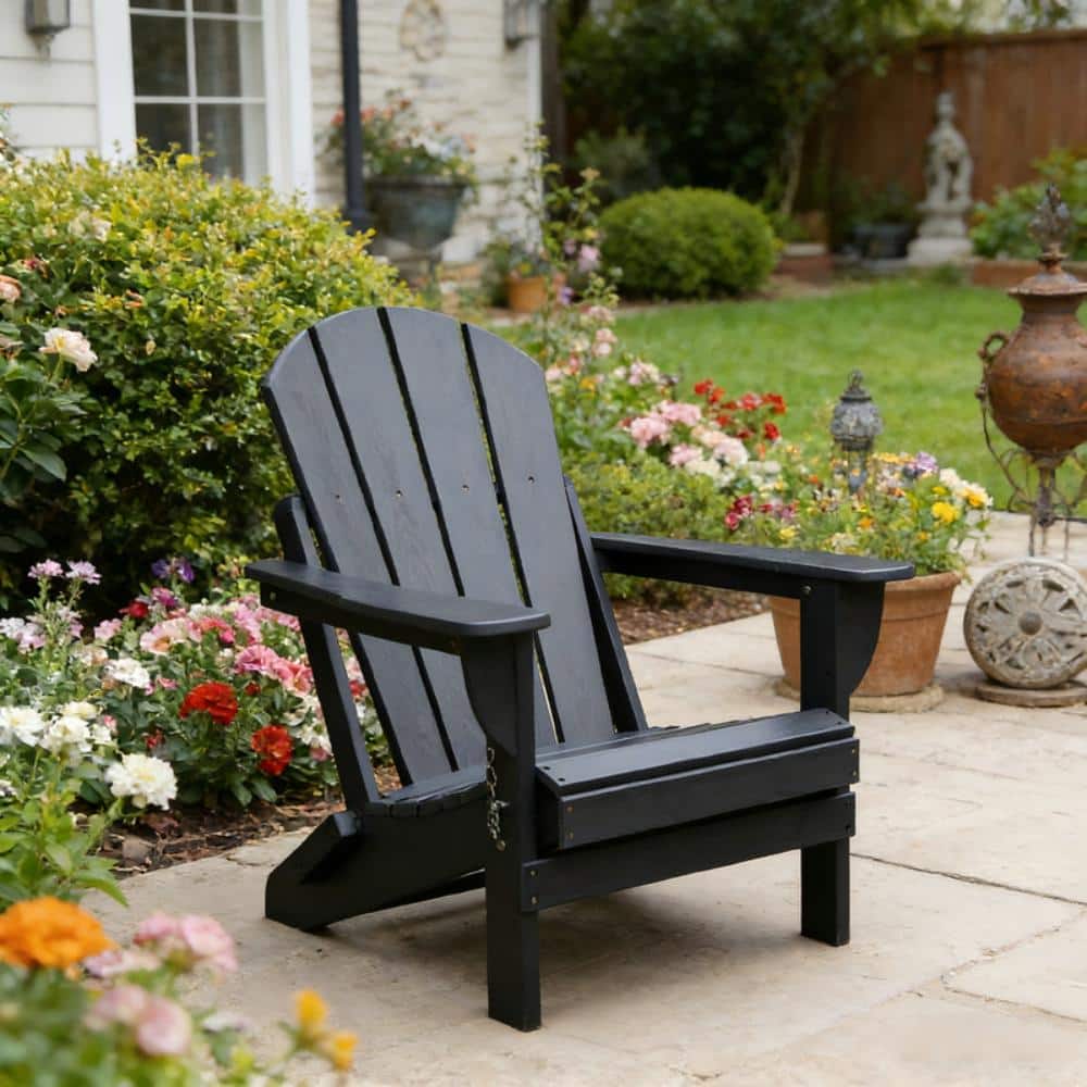 HDPE Folding Adirondack Chair, 380 lbs Weight Capacity, All