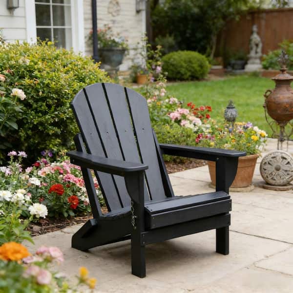 HDPE Folding Adirondack Chair, 380 lbs Weight Capacity, All