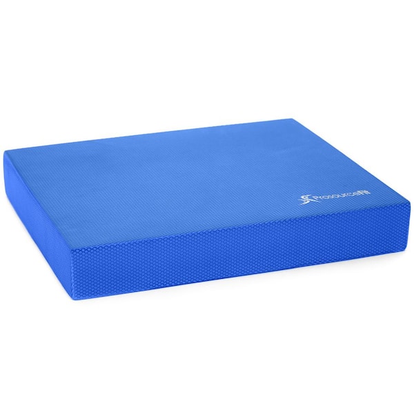 PROSOURCEFIT Blue 15.5 in. L x 12.5 in. W x 2.5 in. T Exercise Balance Pad,  Non-Slip Cushioned Foam Mat and Knee (1.35 sq. ft.) ps-1037-bp-r-blue - The  Home Depot