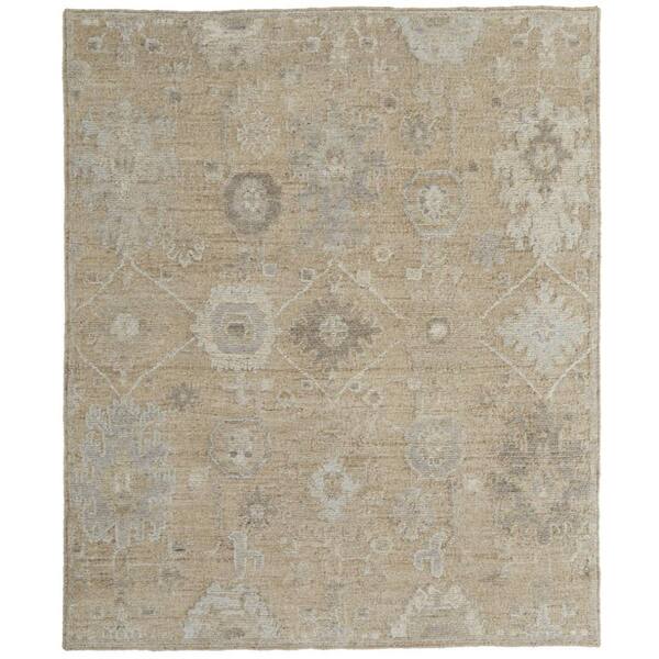 4 ft. x 6 ft. Tan, Ivory Floral Area Rug