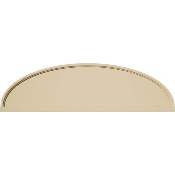 Ekena Millwork 36-in. W x 10-in. H x 2-in. P Elliptical Smooth Signature Urethane Pediment, Primed Tan
