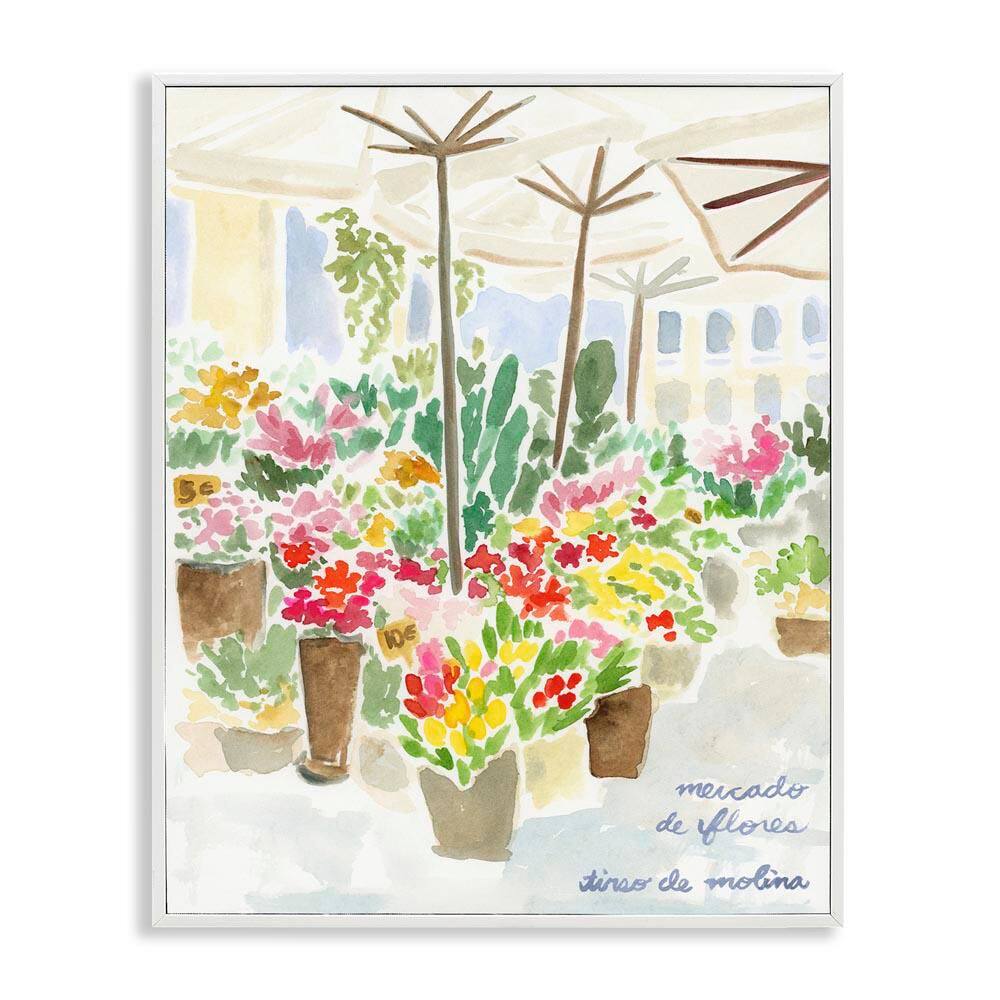 Assorted Florals Scenery by June Erica Vess White Framed Nature Giclee Art Print 20 in. x 16 in.