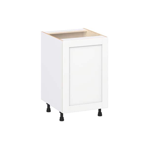 Milton 21 in. W x 24 in. D x 34.5 in. H Assembled Shaker Full Height Door Base Kitchen Cabinet in Bright White