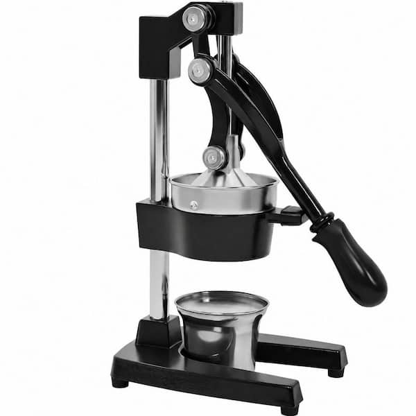Commercial Grade Cast Iron Citrus Juicer Manual Hand Press Heavy Duty Stainless Steel Cup Extra Large Capacity