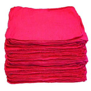 Red Cotton Shop Towels (Count of 288)