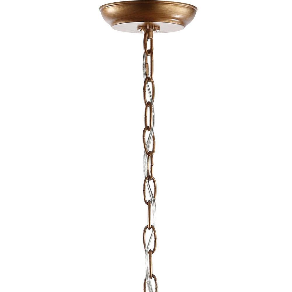 Isabelle 20" Adjustable Antique Gold LED Pendant Light