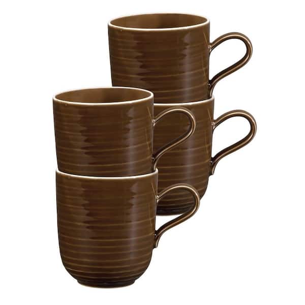 Seltmann Weiden Terra Mug 13.5 fl. oz., Brown, Set of 4