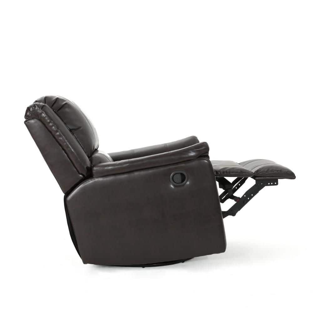 Jemma Brown Leather Swivel Recliner Chair