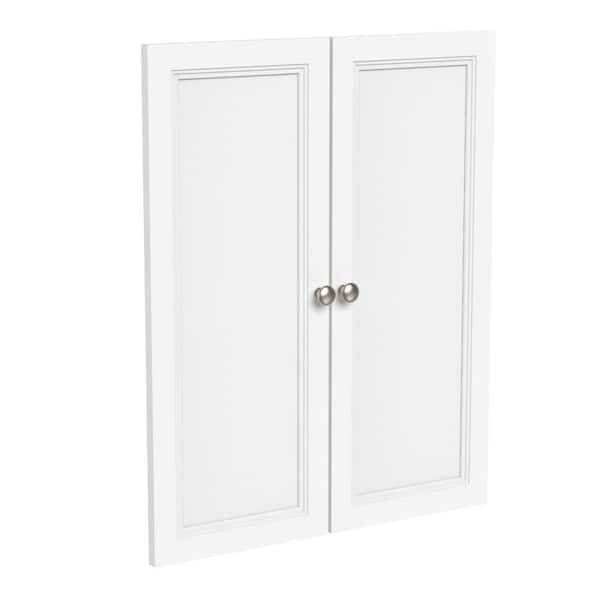 Selectives 23.50 in. W White Decorative Panel Doors For Wood Closet System