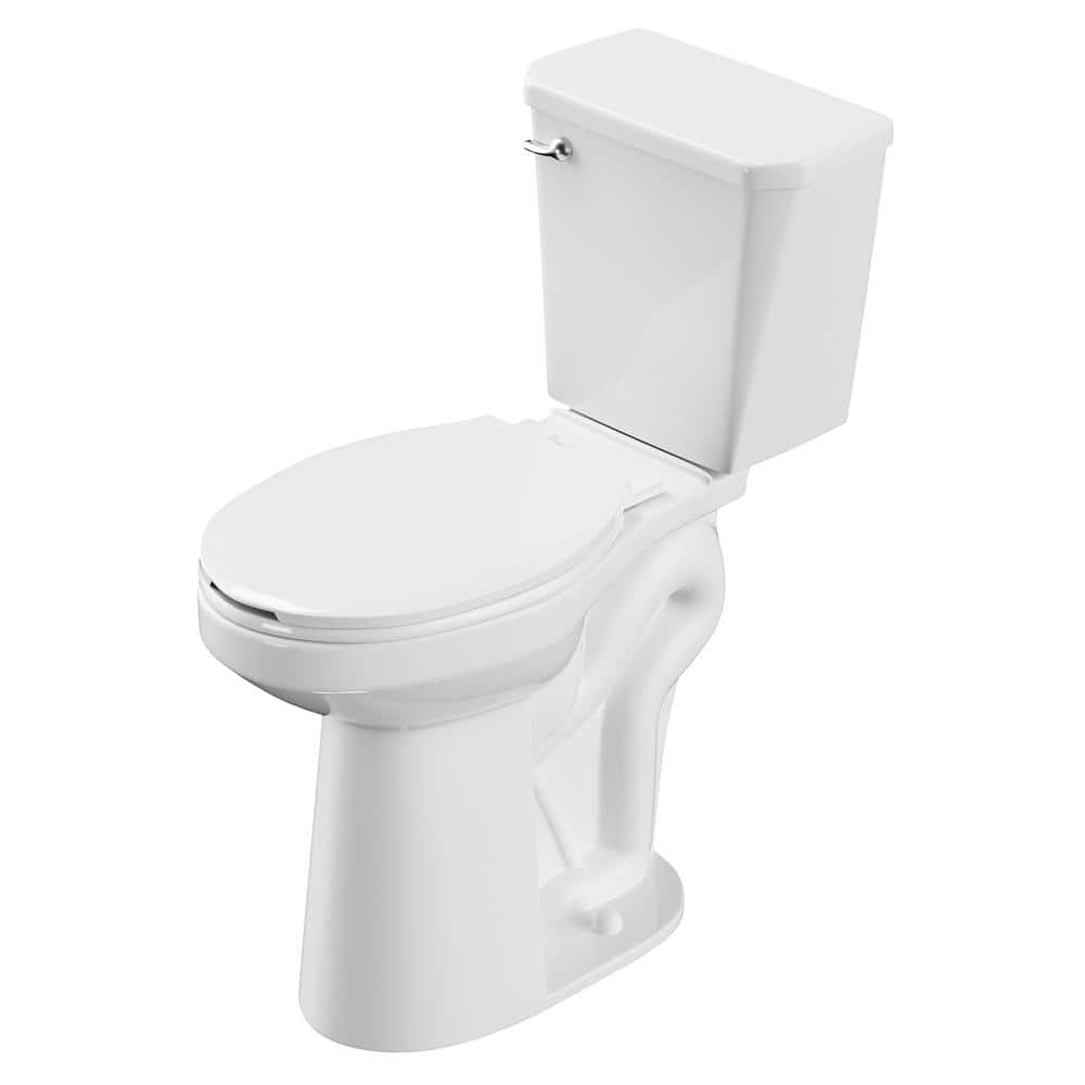 21 in. Tall 2-Piece Toilet 1.28 GPF Single Flush Elongated Toilet in White Map Flush 1000g -  Simple Project, HD-US-HT-140-07