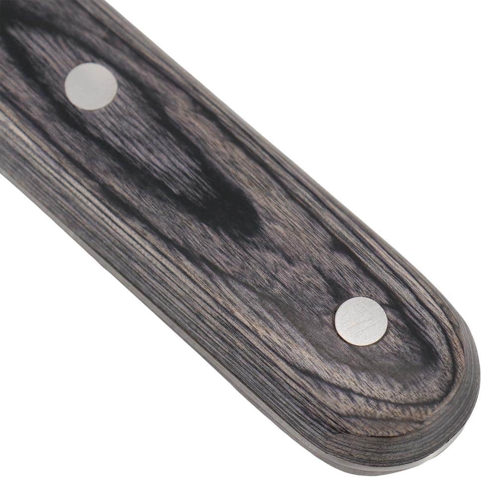 Dark Grey High-Carbon Steel 3-Piece Knife Set with Wood Handles