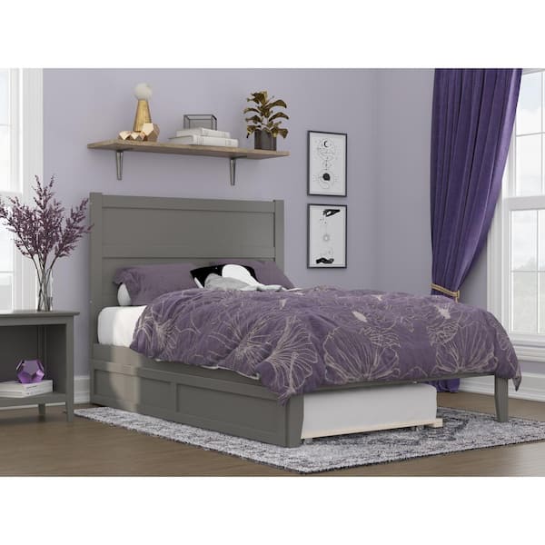 AFI NoHo Grey Full Bed with Twin Trundle