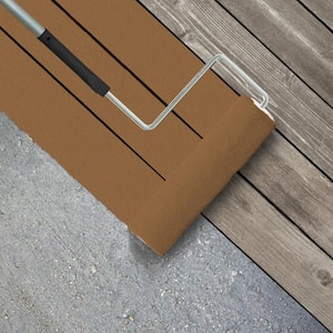 1 gal. #MS-38 Honey Amber Textured Low-Lustre Enamel Interior/Exterior Porch and Patio Anti-Slip Floor Paint