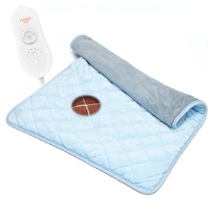 Light Blue Microfiber Heating Electric Blanket with Jade Chips