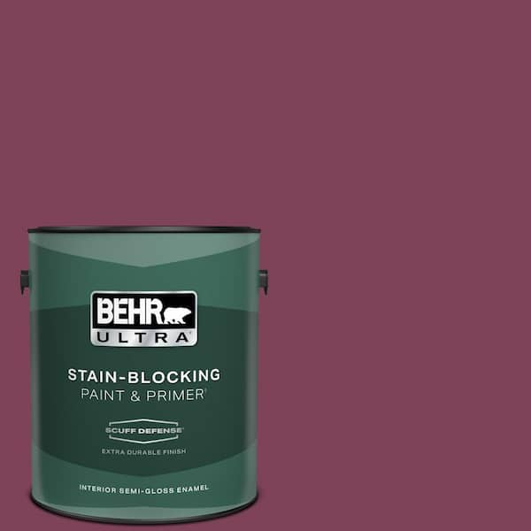 BEHR ULTRA 1 gal. Home Decorators Collection #HDC-WR14-12 Cheerful Wine Extra Durable Semi-Gloss Enamel Interior Paint & Primer