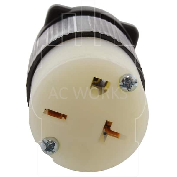 3-Pack 2-Pin Mate-N-Lok Connectors – 15A, 250V AC/DC, White, Free-Hanging For Whelen, Federal Signal, Code 3 & More