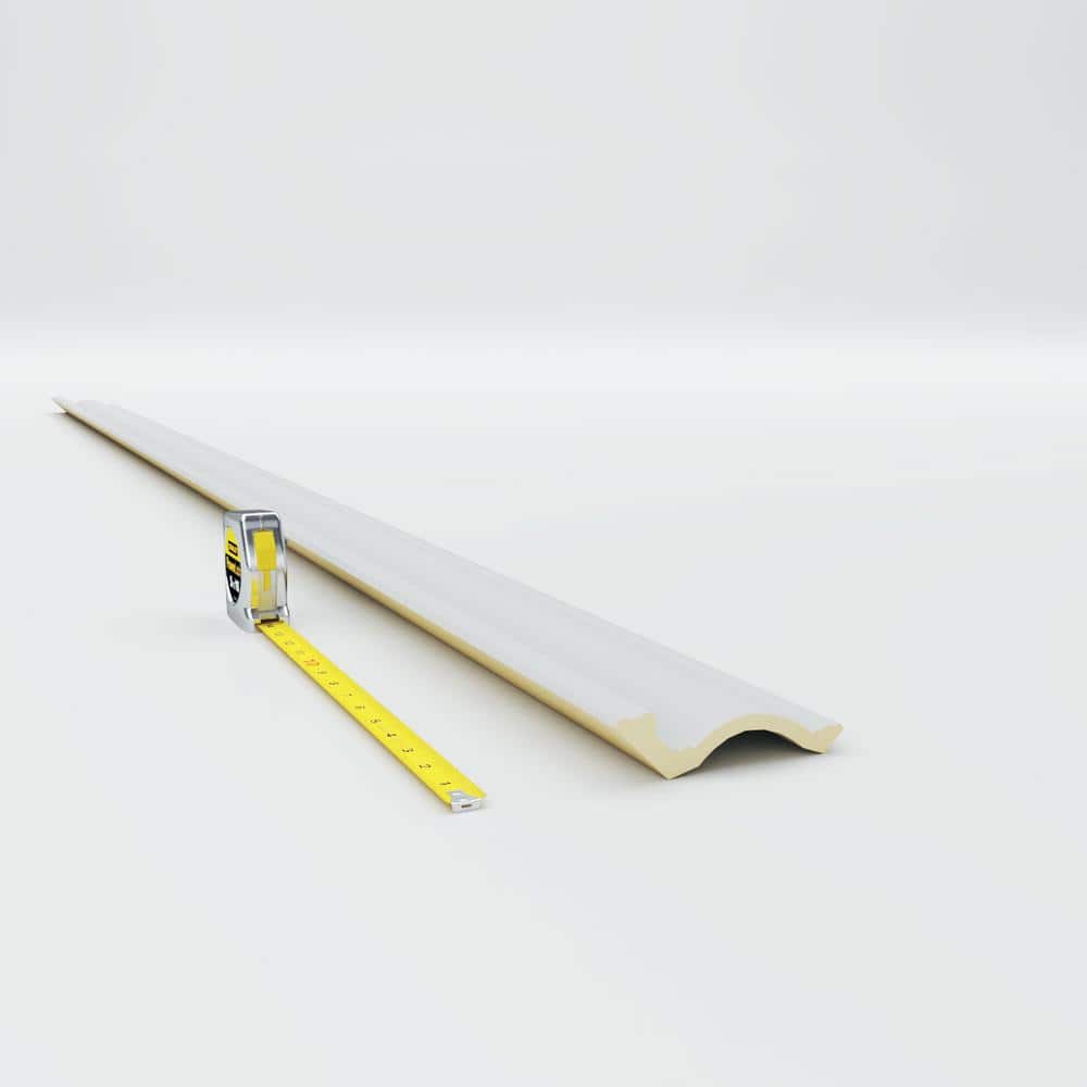 Maria 94.5" White Polyurethane Traditional Crown Moulding