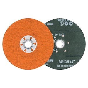 COOLCUT XX 4.5 in. x 5/8-11 in. Arbor GR80, Sanding Discs, Quick Change (Pack of 25)