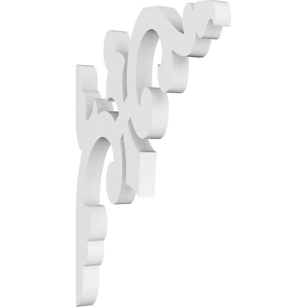Ekena Millwork 5/8 in. W x 5 in. D PVC x 8 in. H Milton Bracket
