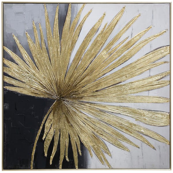 StyleCraft Palm Play II 1-Piece Framed Art Print 30 in. x 30 in.