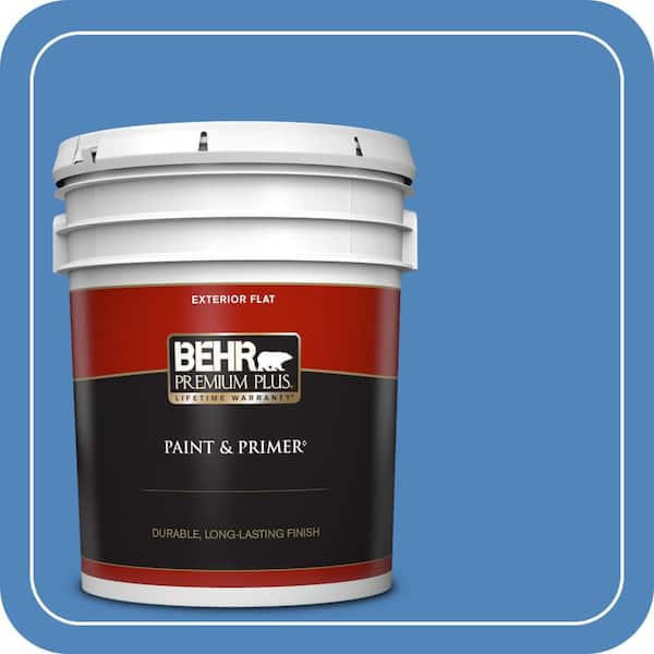 BEHR PREMIUM PLUS 5 gal. #570B-6 Handsome Hue Flat Exterior Paint & Primer