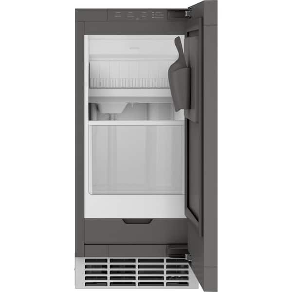 GE 15 in 50lb Built-In or Freestanding Ice Maker with Cubed Ice, Custom Panel Ready