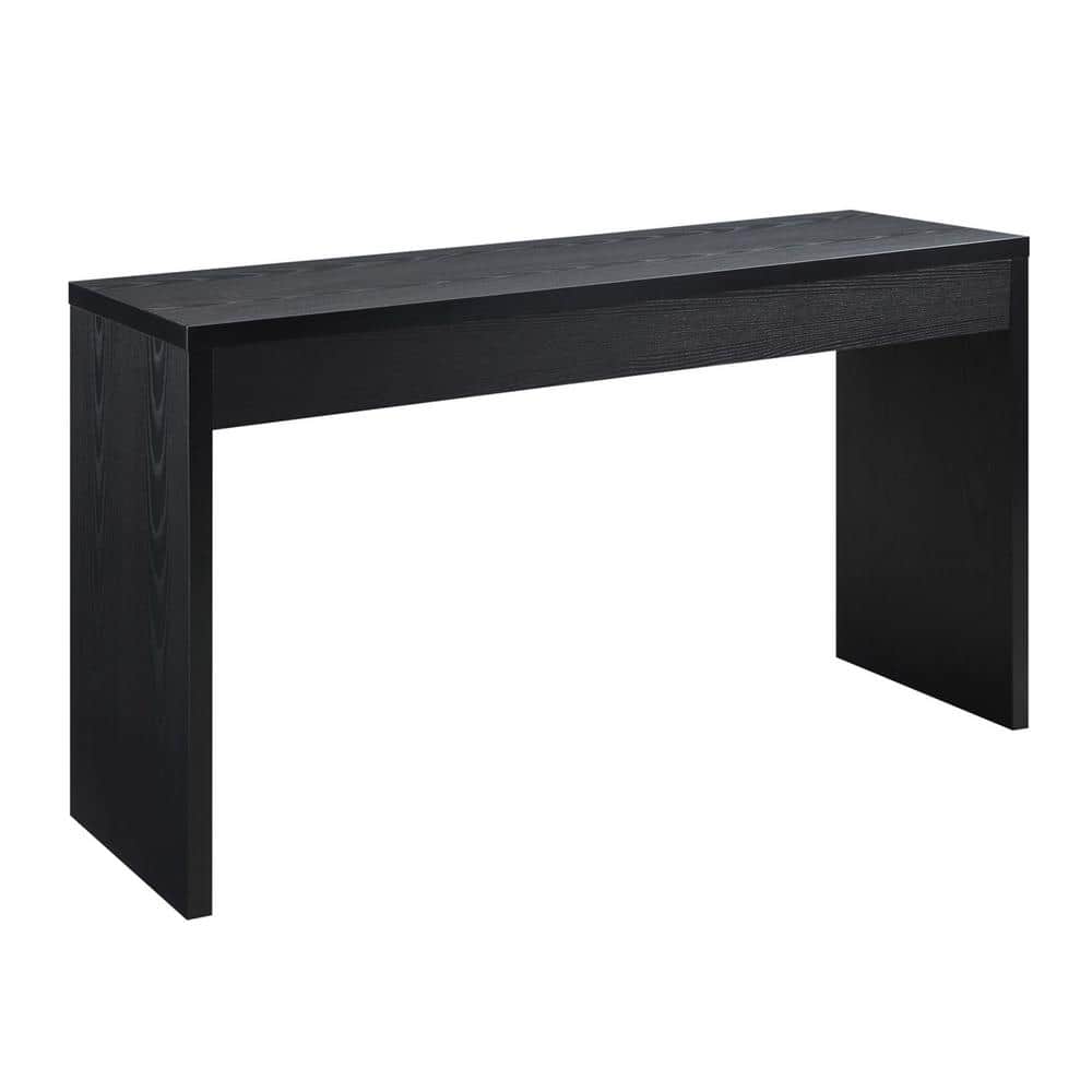 Sleek Black Wood Finish Narrow Console Table 48"x28"