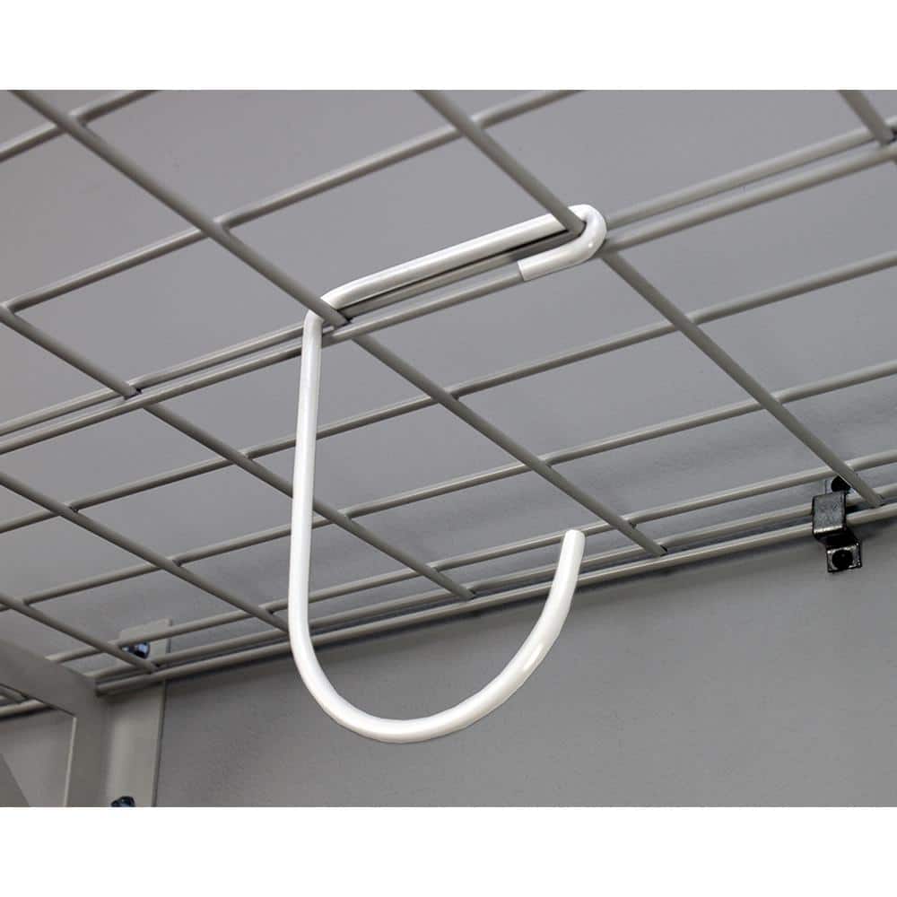 White Powder Coated Heavy Duty Garage Wall Shelf Set