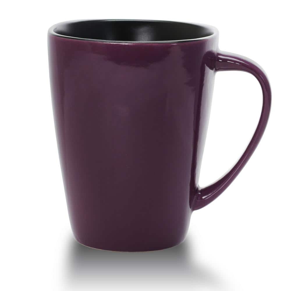 Mulberry Ceramic 14 oz Square Dinner Mugs Set of 6