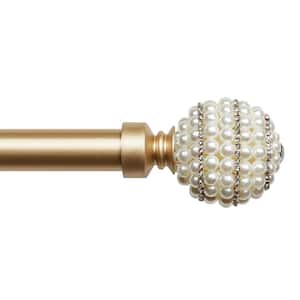 Diana 36 in. - 72 in. Adjustable 1 in. Single Curtain Rod Kit in Gold with Finial
