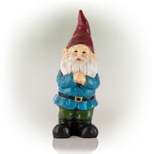 12 in. Tall Classic Outdoor Garden Gnome Yard Statue Decoration