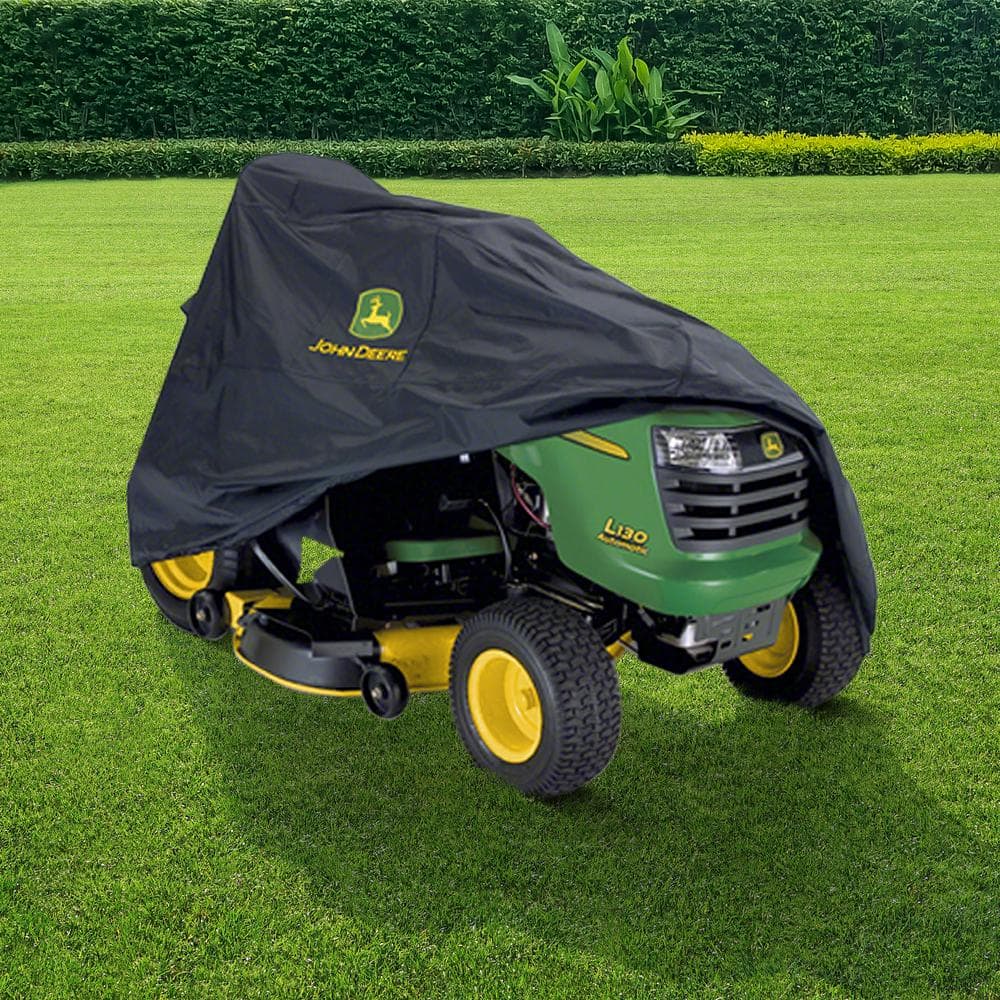 Medium Black Heavy Duty Riding Mower Cover with Elastic Hem