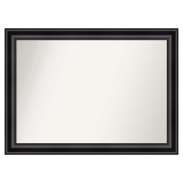 Amanti Art Grand Black 47.75 in. W x 34.75 in. H Custom Non-Beveled Recycled Polystyrene Framed Bathroom Vanity Wall Mirror