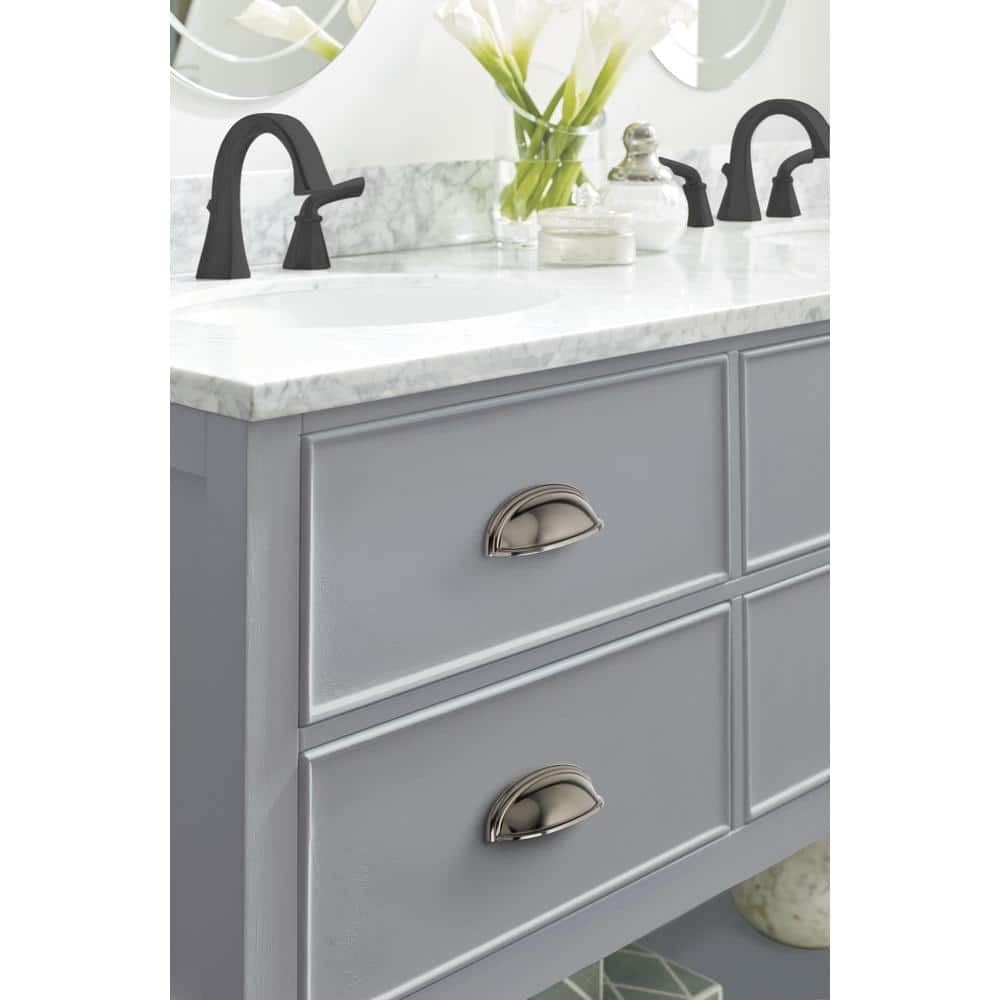 Gunmetal Steel 4-Inch Cup Pull with Mounting Hardware