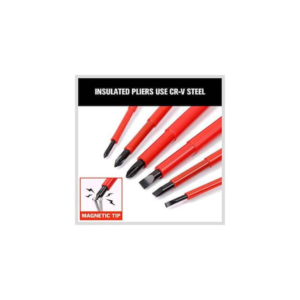 Yichuhaoxi 6-Piece Magnetic Tip Insulated Screwdriver Set for