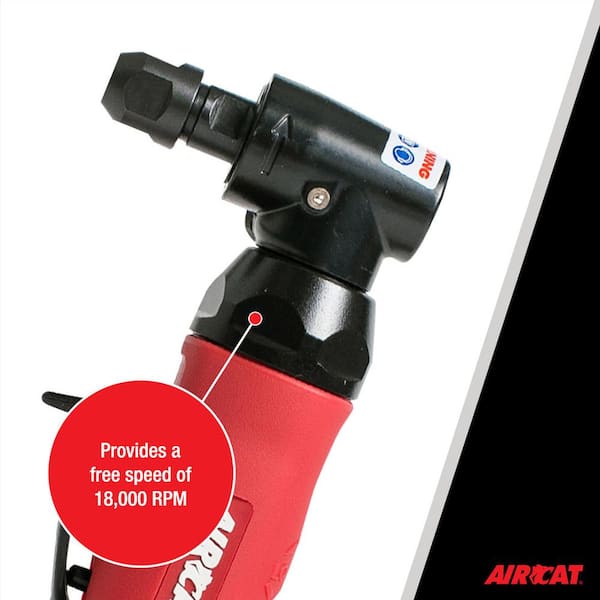 AIRCAT Composite 3/4 HP 1/4 in. Right Angle Die Grinder with Spindle Lock  6280 - The Home Depot