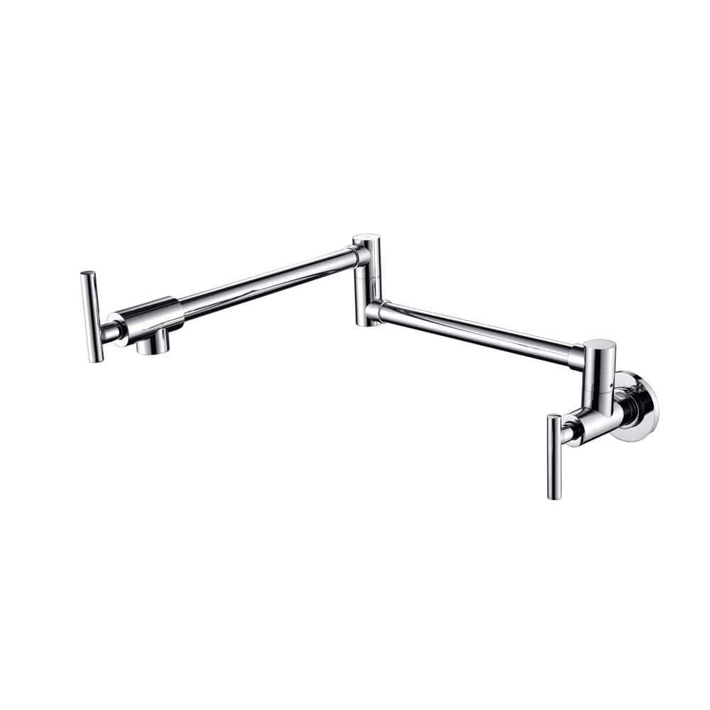 Wall Mount Pot Filler Faucet in Brushed Chrome price history on PriceWatchPro