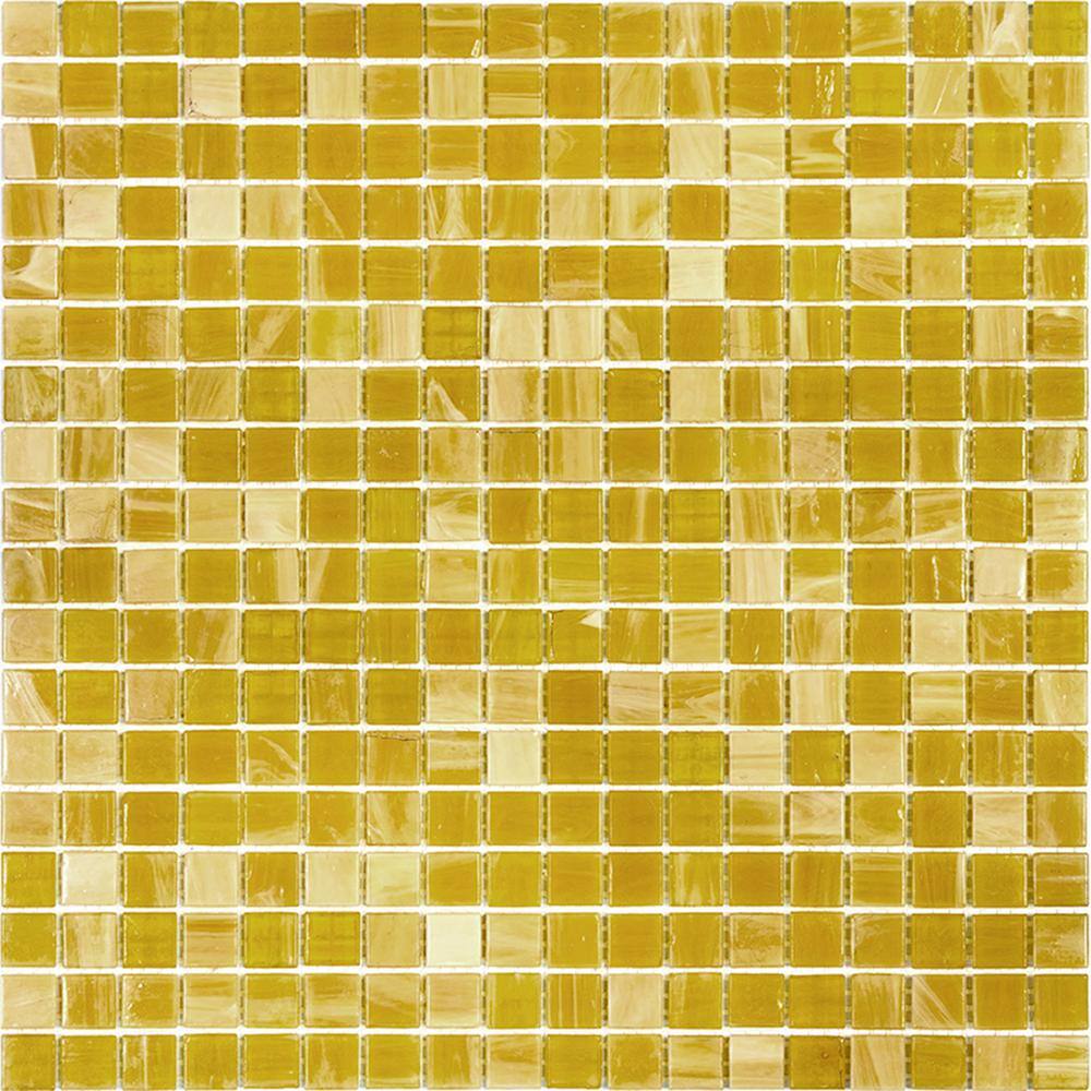Butter Beige Glass Mosaic Wall and Floor Tile