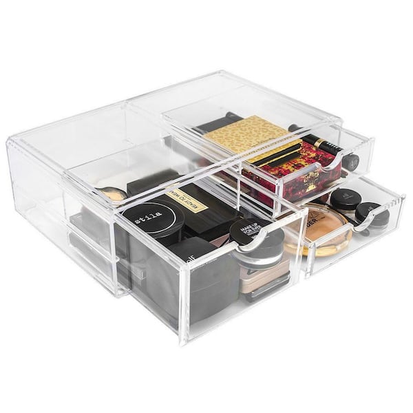 Unbranded Sorbus 8.75 in. x 4.25 in. Stackable 1-Cube Cosmetic Organizer in Acrylic