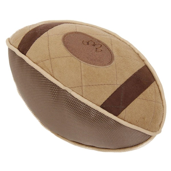 Unbranded Durable Oxford Nylon and Mesh Plush Squeaky Football Dog Toy