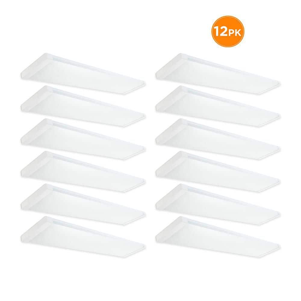 12-Pack 46 in. x 10 in. LED Flush Mount Ceiling Light, Selectable CCT 2700K-5000K, Dimmable Low Profile 5500LM 70W White price history on PriceWatchPro