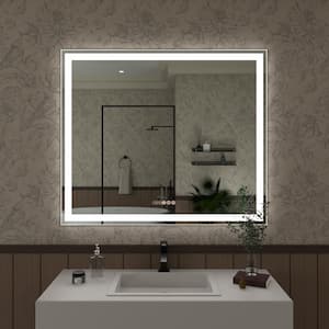 Swarm 42 in. W x 36 in. H Rectangular Frameless LED Wall Bathroom Vanity Mirror