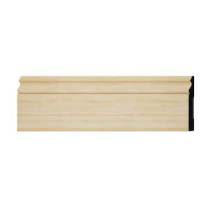 WM217 0.56 in. D x 5.25 in. W x 6 in. L Wood (Pine) Baseboard Moulding Sample