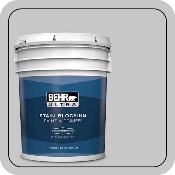 BEHR ULTRA 5 gal. #N450-2 Zero Gravity Extra Durable Satin Enamel Interior Paint & Primer