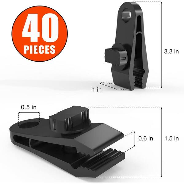 KIWDZFU Heavy Duty Lock Grip Tarp Clips with Alligator Clamp