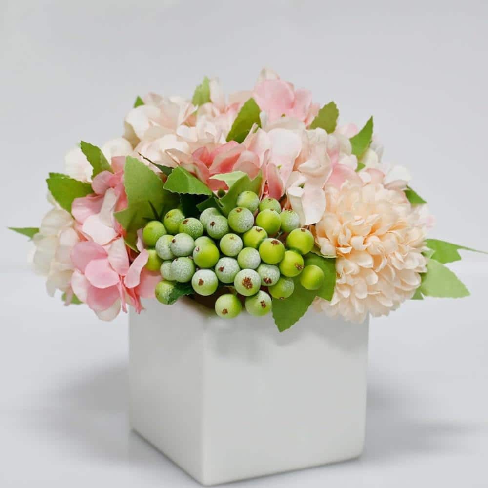 Pink Artificial Hydrangea in Ceramic Vase price history on PriceWatchPro