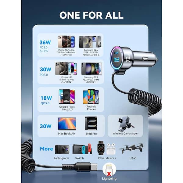 car cigarette lighter wireless charger Phone Charging Iphone Charger Mighty Mount Fast Wireless Car Charger Mount eliminating the need for messy cables and providing a clean Looking for MagSafe charger that